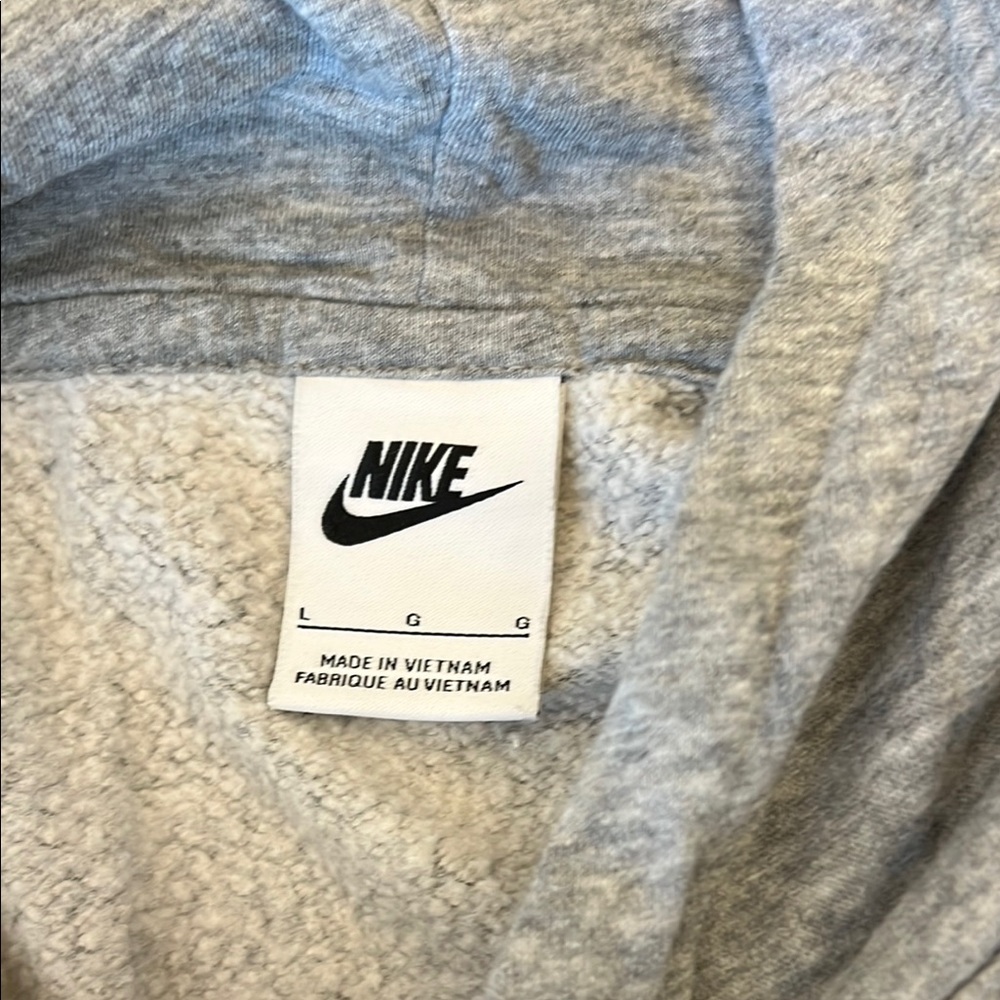 Nike Cropped  Drawstring Hoodie‎ Women’s Size Large Gray - Picture 8 of 8